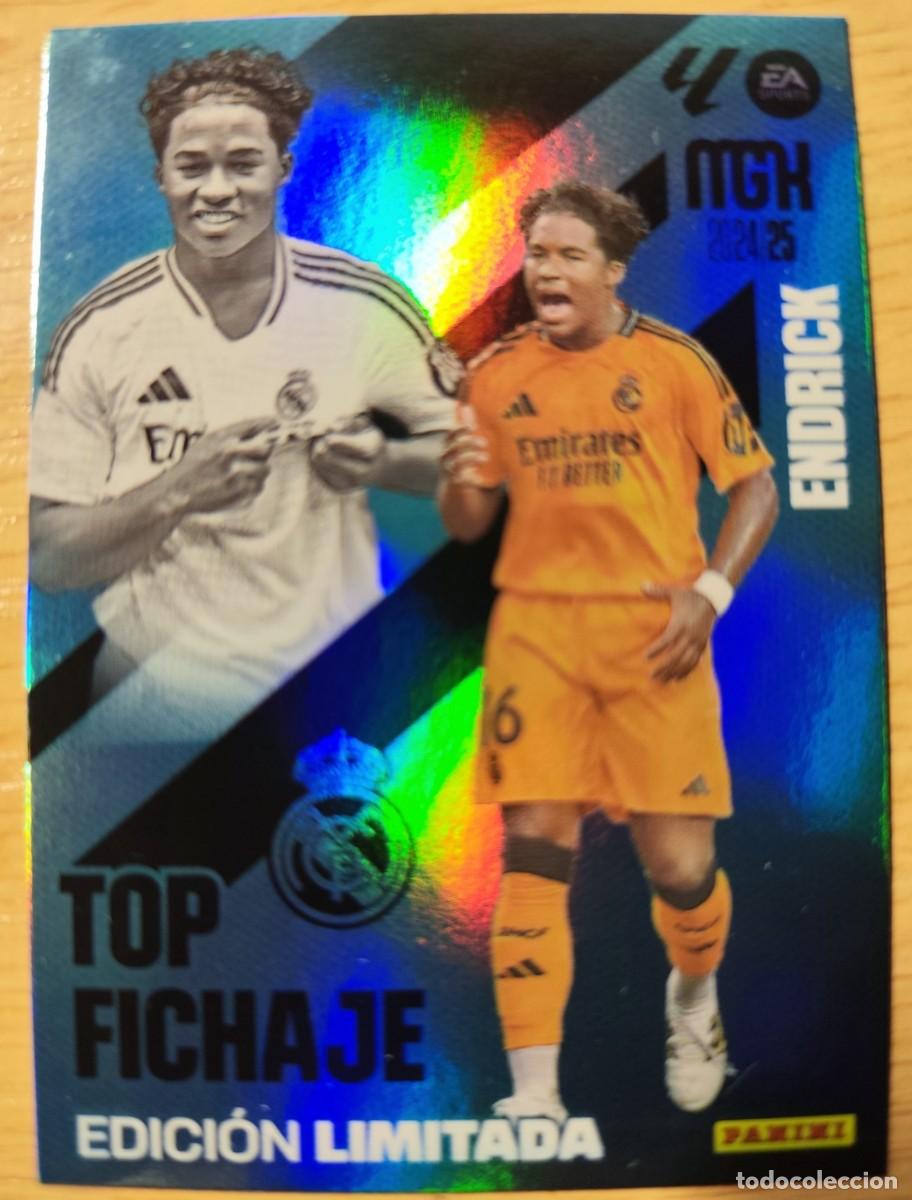 Cromos de f&uacute;tbol: CARD FOOTBALL Endrick- Real Madrid- TOP FICHAJE EDICION LIMITADA PANINI Megacracks 2024 2025 ROOKIE