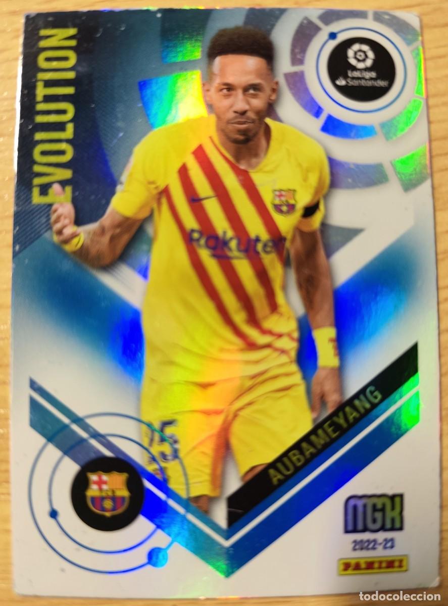 Cromos de f&uacute;tbol: CARD FOOTBALL MEGACRACKS 2022 2023 22 23 AUBAMEYANG N&ordm; 373 EVOLUTION F.C. BARCELONA MGK PANINI