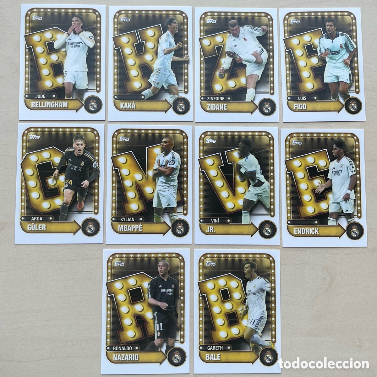Football Stickers: Lote 10 Inserts Real Madrid Tin 2025-26