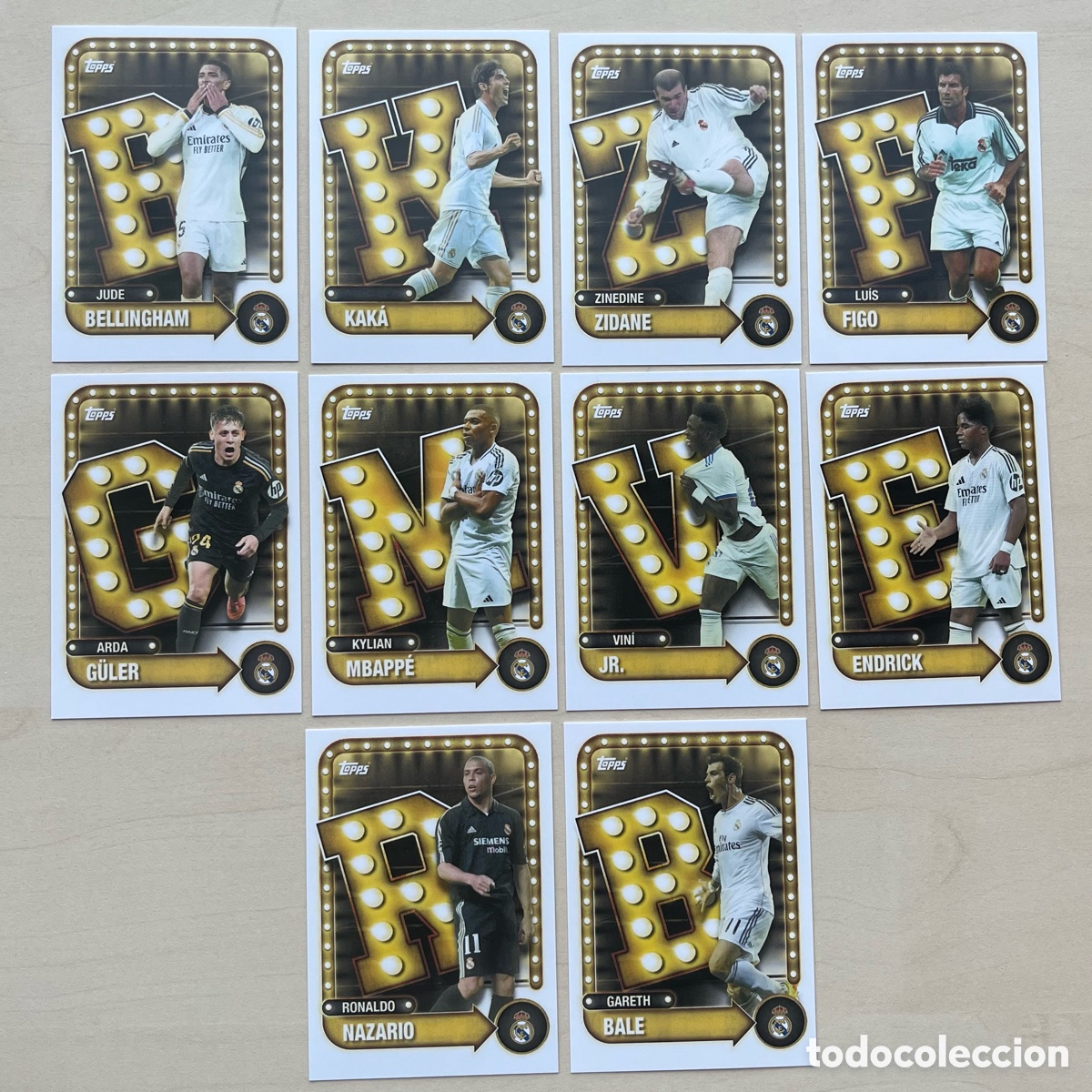 Football Stickers: Lote 10 Inserts Real Madrid Tin 2025-26