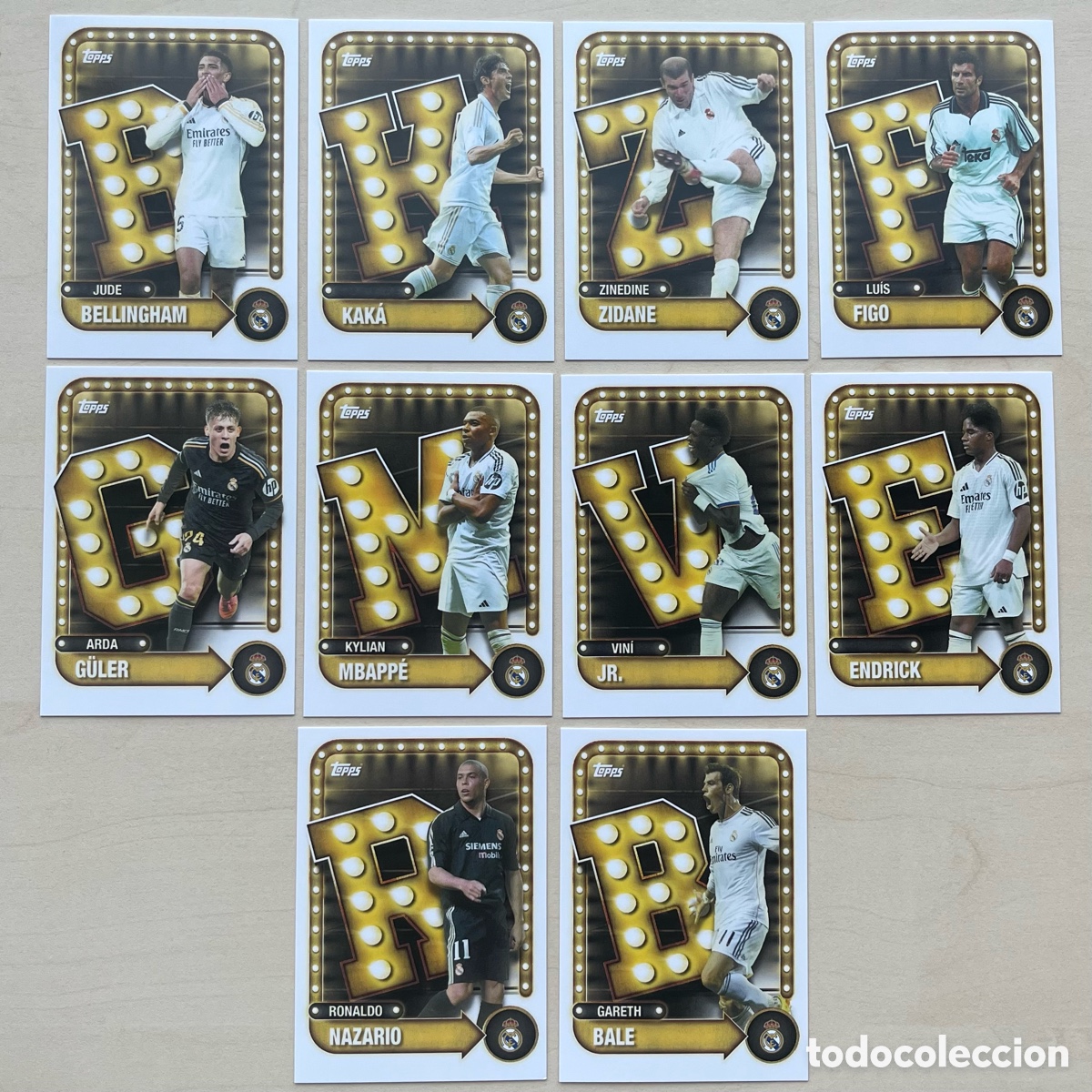 Football Stickers: Lote 10 Inserts Real Madrid Tin 2025-26