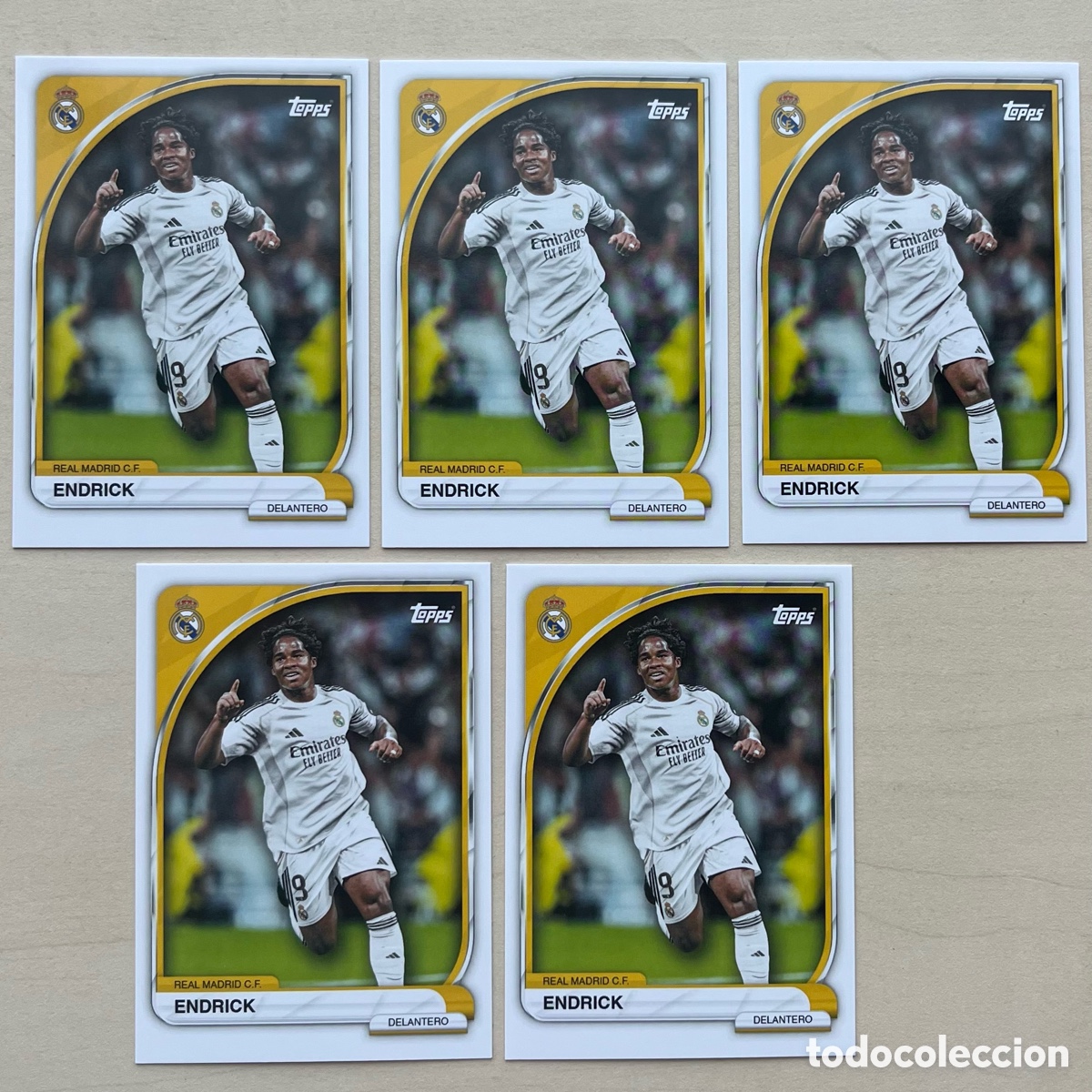 Cromos de f&uacute;tbol: Lote 5 Endrick Real Madrid Tin 2025-26