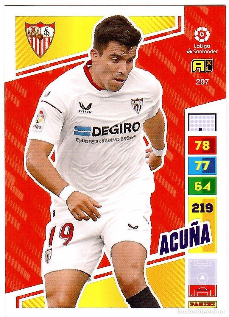 Cromos de f&uacute;tbol: Acu&ntilde;a (Sevilla), n&ordm; 297: Cromo del album de futbol Adrenalyn 2022-23