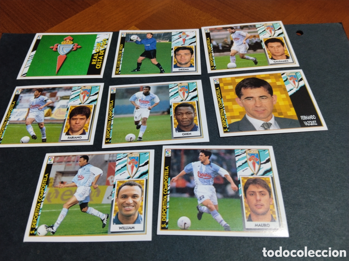 Cromos de f&uacute;tbol: Cromo futbol deportivo Compostela 97-98