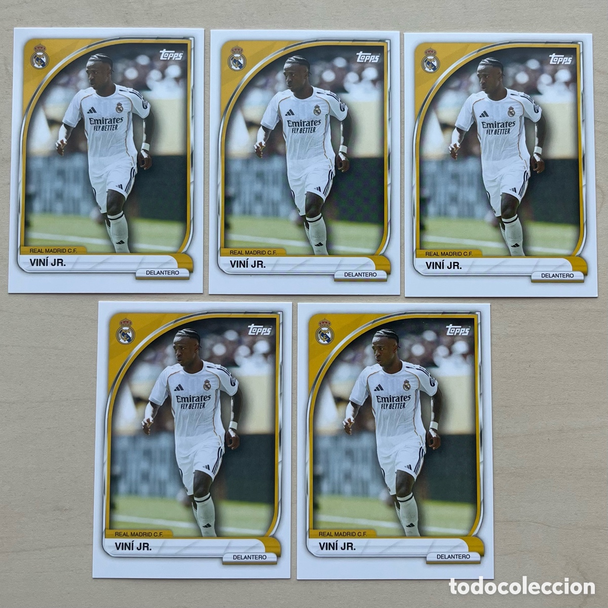 Cromos de f&uacute;tbol: Lote 5 Vinicius Jr Real Madrid Tin 2025-26