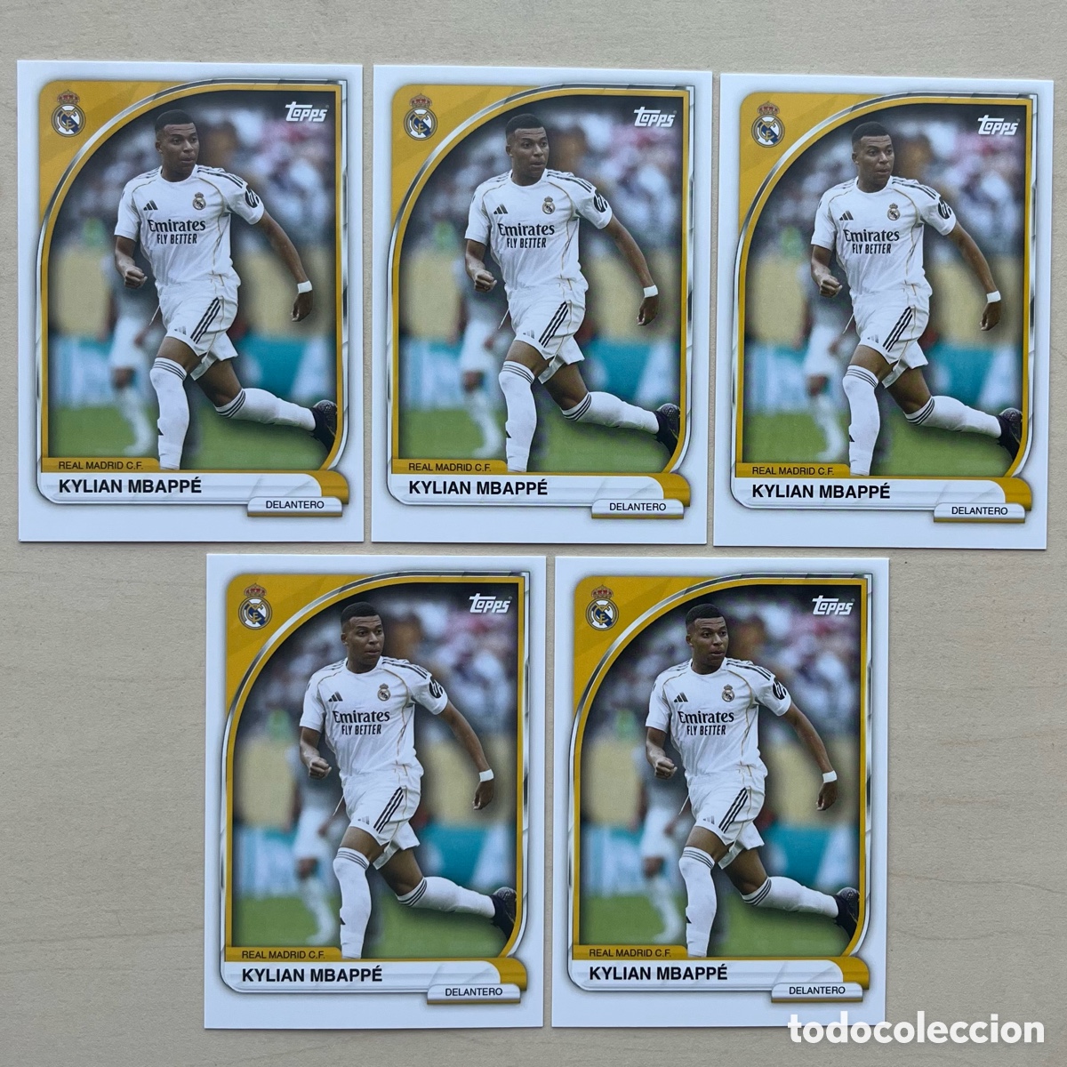 Cromos de f&uacute;tbol: Lote 5 Mbapp&eacute; Real Madrid Tin 2025-26