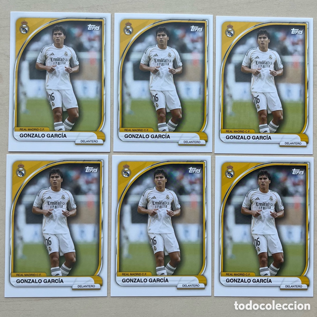 Cromos de f&uacute;tbol: Lote 6 Gonzalo Real Madrid Tin 2025-26