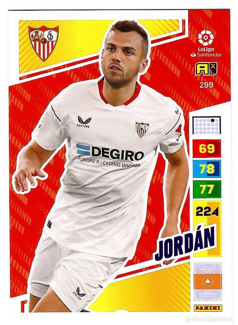 Cromos de f&uacute;tbol: Jordan (Sevilla), n&ordm; 299: Cromo del album de futbol Adrenalyn 2022-23