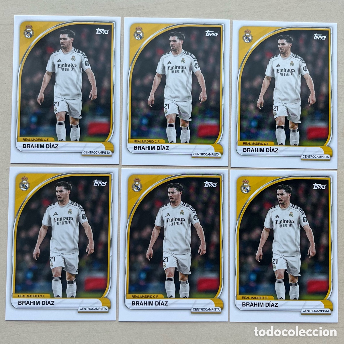 Cromos de f&uacute;tbol: Lote 6 Brahim Real Madrid Tin 2025-26