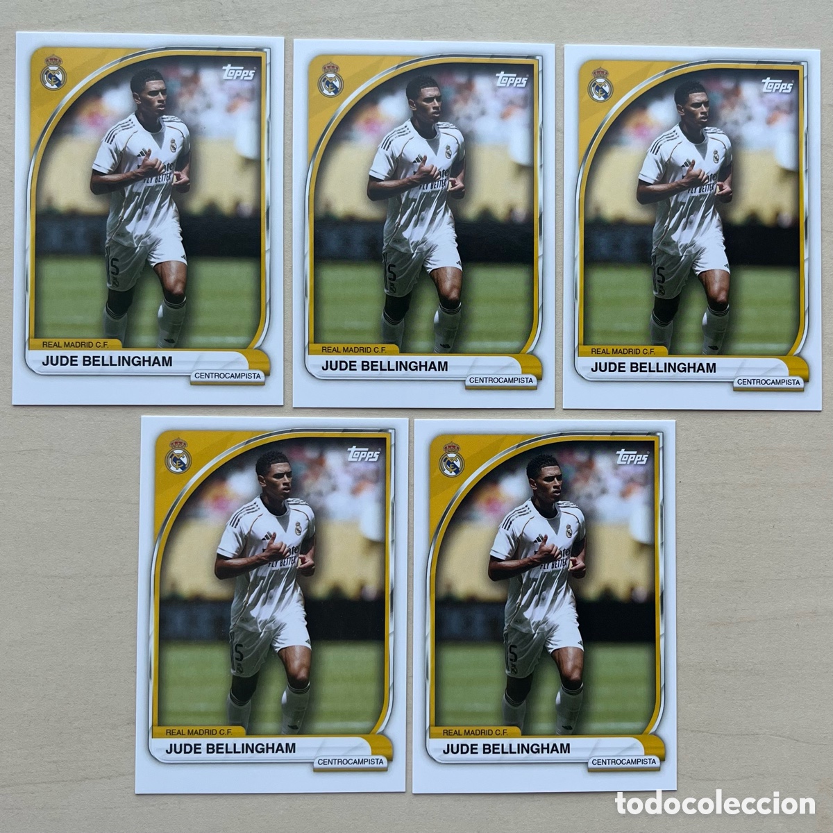 Cromos de f&uacute;tbol: Lote 5 Bellingham Real Madrid Tin 2025-26