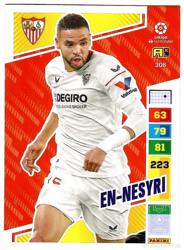 Cromos de f&uacute;tbol: En-Nesyri (Sevilla), n&ordm; 306: Cromo del album de futbol Adrenalyn 2022-23