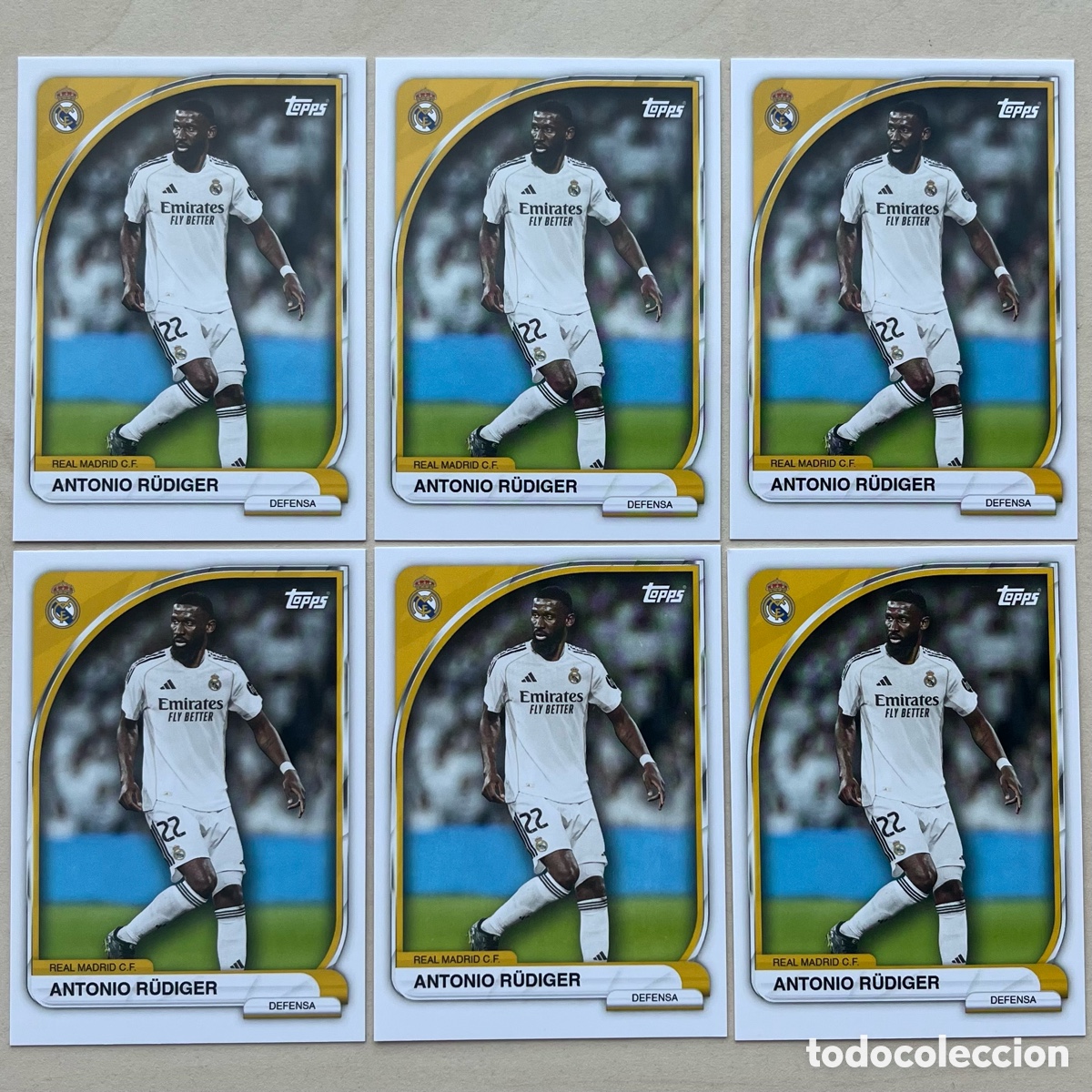 Fu&szlig;ball-Sticker: Lote 6 R&uuml;diger Real Madrid Tin 2025-26