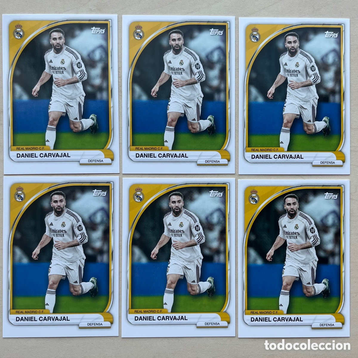 Cromos de f&uacute;tbol: Lote 6 Carvajal Real Madrid Tin 2025-26