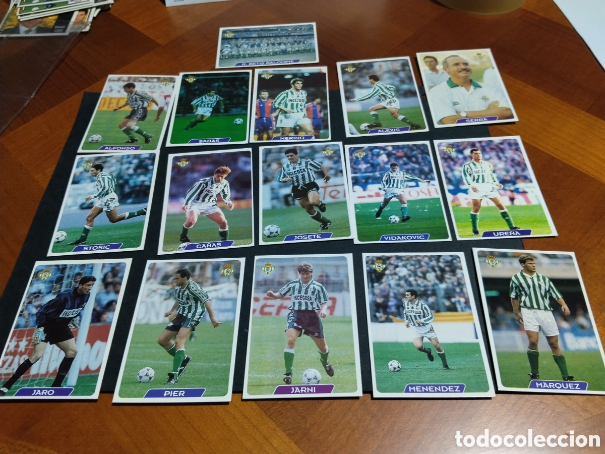 Cromos de f&uacute;tbol: Cromos de f&uacute;tbol Real Betis Balompi&eacute; 95-96