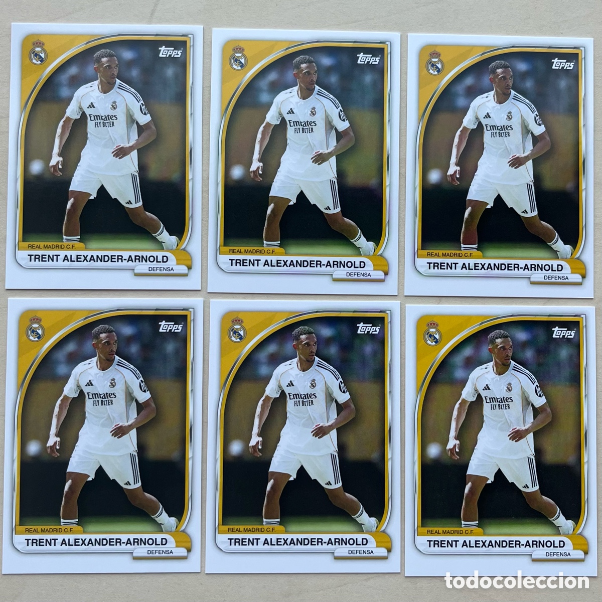 Cromos de f&uacute;tbol: Lote 6 Trent Arnold Real Madrid Tin 2025-26