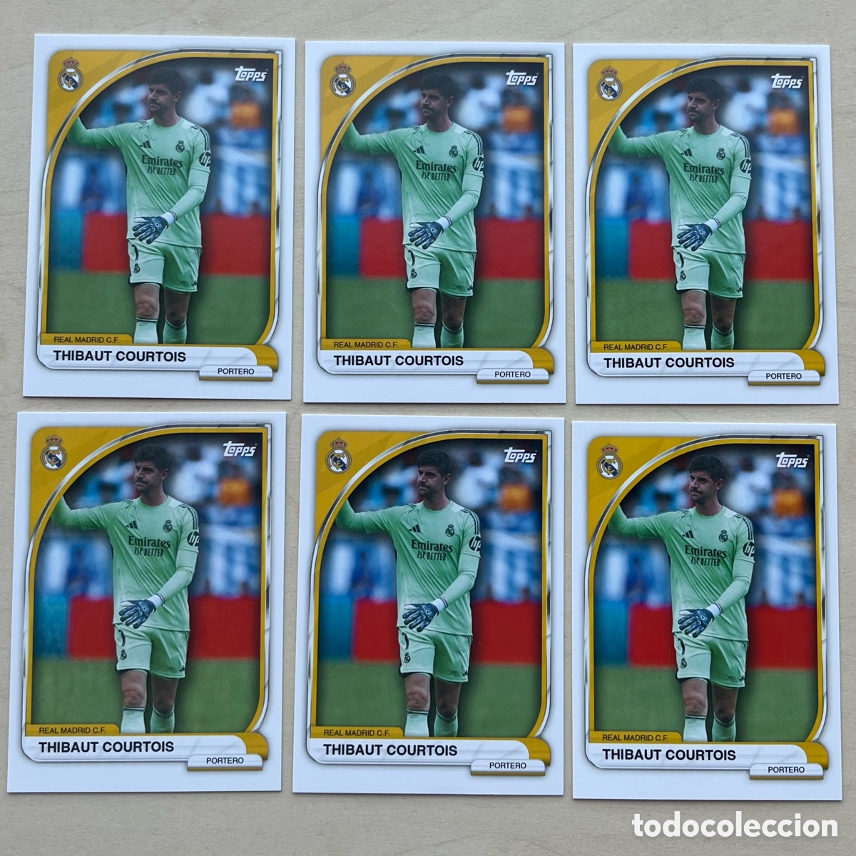 Cromos de f&uacute;tbol: Lote 6 Courtois Real Madrid Tin 2025-26