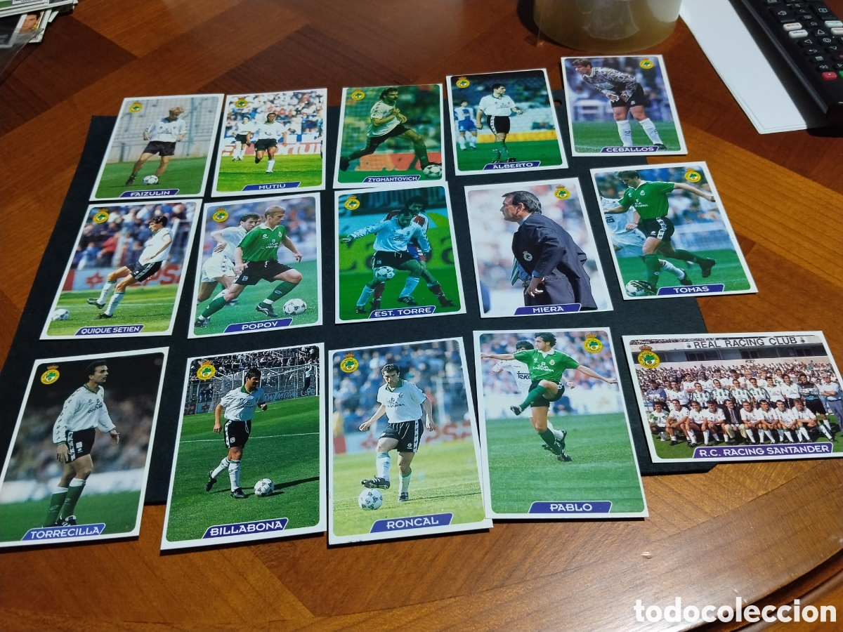 Cromos de f&uacute;tbol: Cromos futbol Racing Santander 95-96