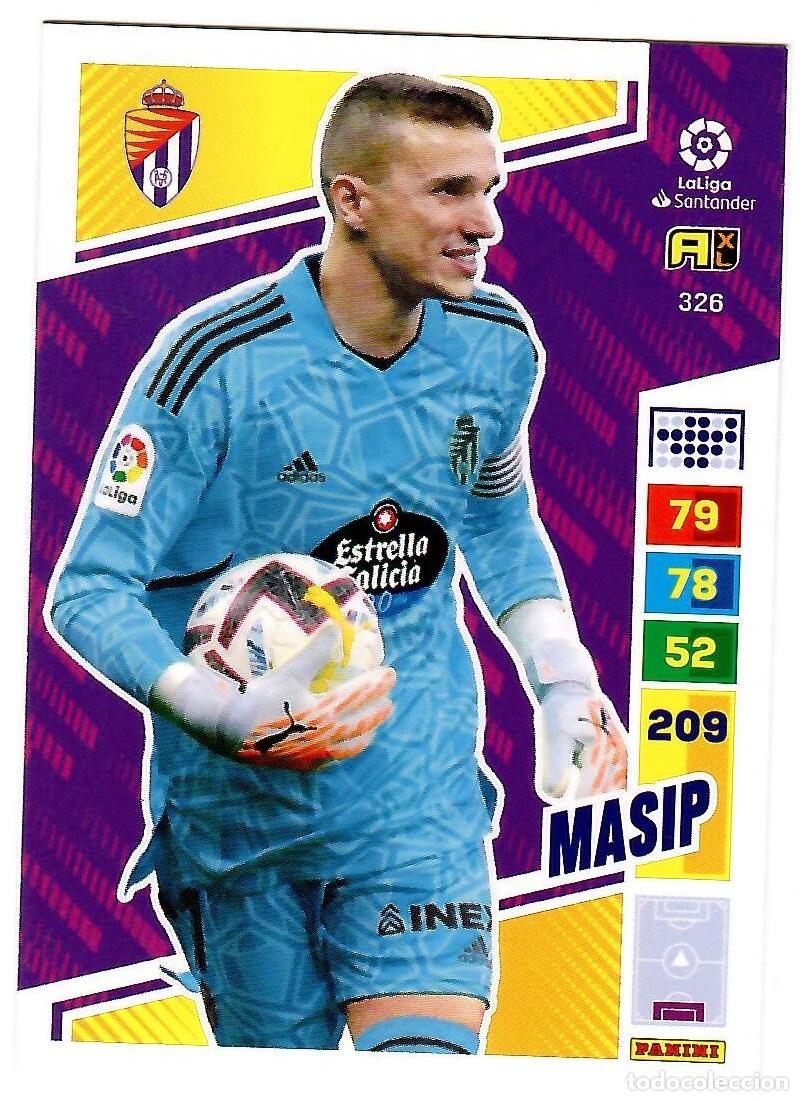 Cromos de f&uacute;tbol: Masip (Valladolid), n&ordm; 326: Cromo del album de futbol Adrenalyn 2022-23