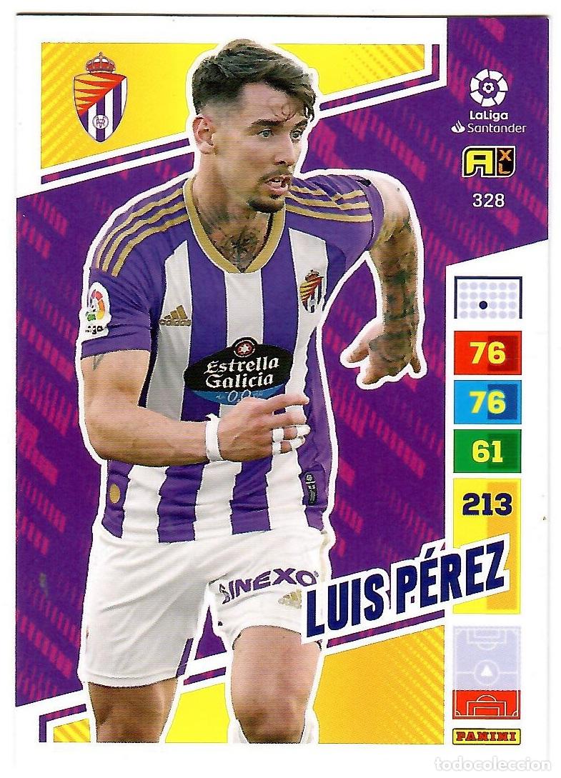 Cromos de f&uacute;tbol: Luis Perez (Valladolid), n&ordm; 328: Cromo del album de futbol Adrenalyn 2022-23