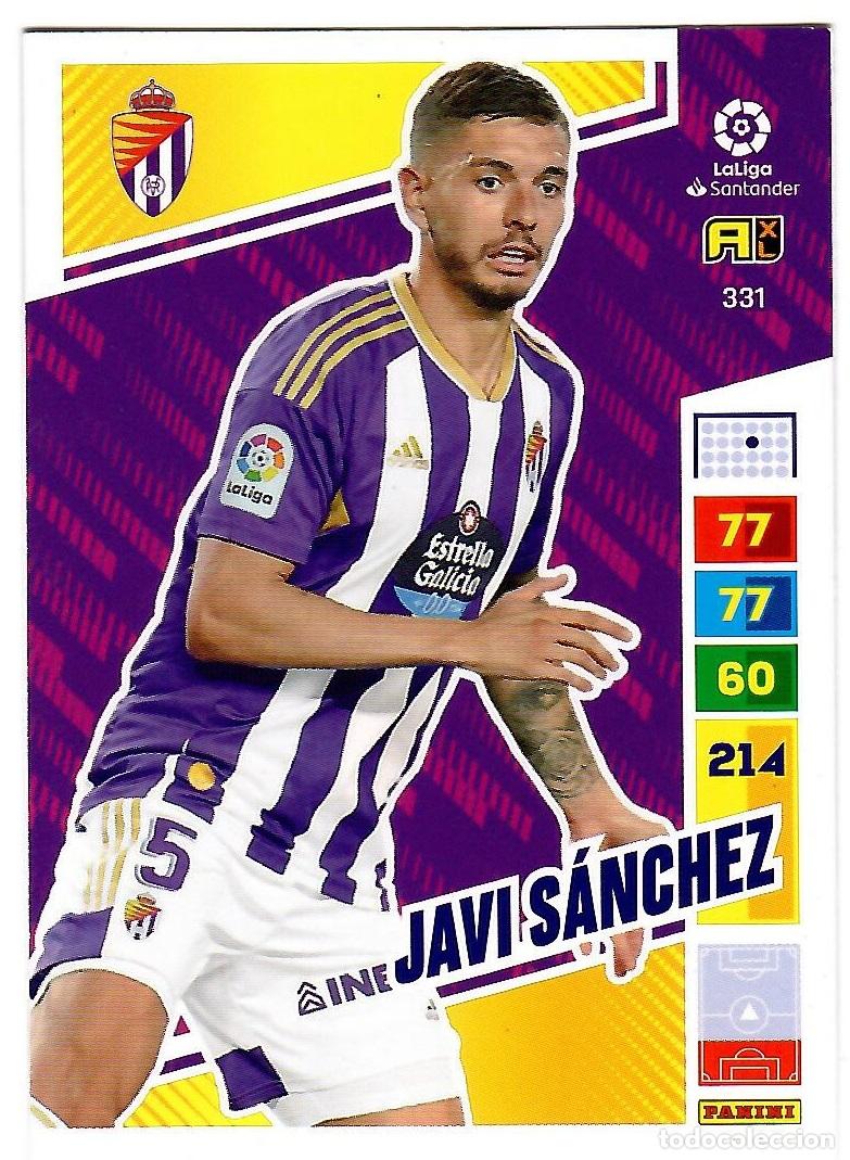 Cromos de f&uacute;tbol: Javi Sanchez (Valladolid), n&ordm; 331: Cromo del album de futbol Adrenalyn 2022-23