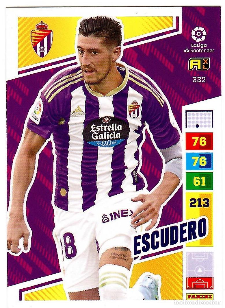 Cromos de f&uacute;tbol: Escudero (Valladolid), n&ordm; 332: Cromo del album de futbol Adrenalyn 2022-23