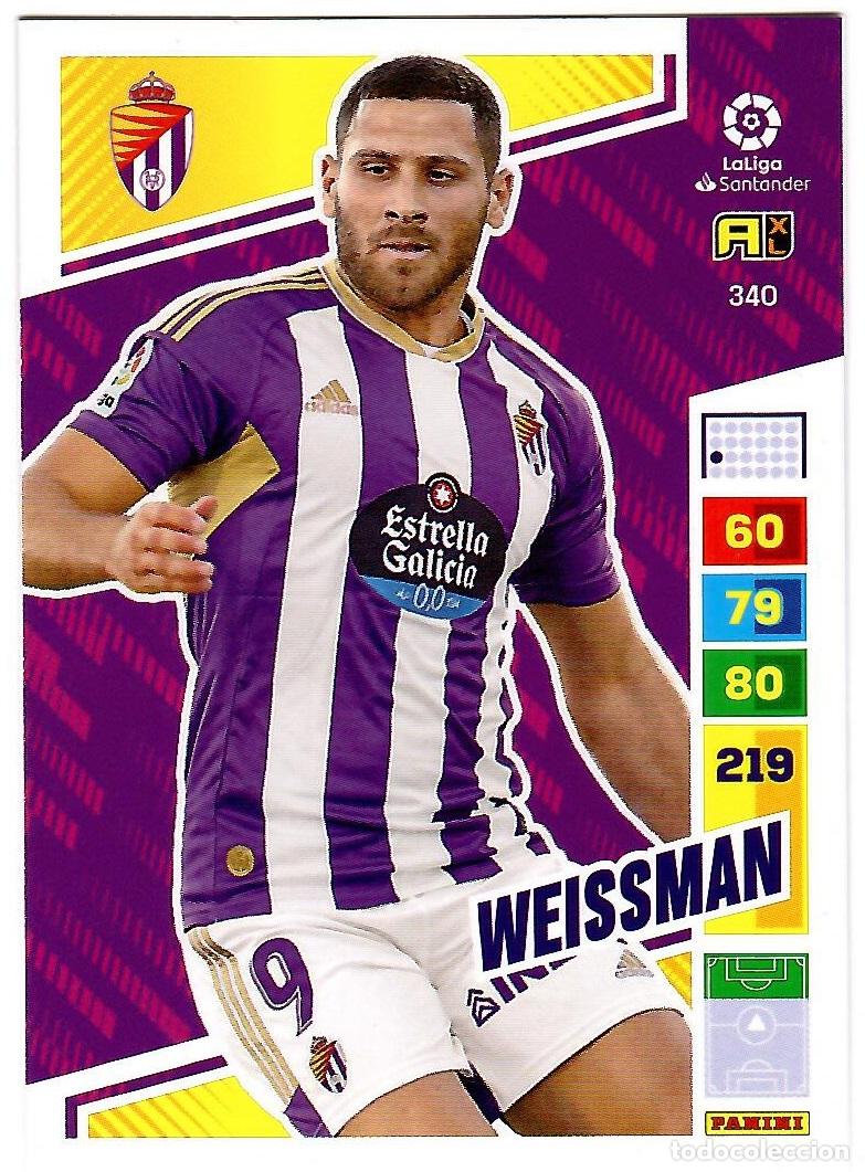 Cromos de f&uacute;tbol: Weissman (Valladolid), n&ordm; 340: Cromo del album de futbol Adrenalyn 2022-23