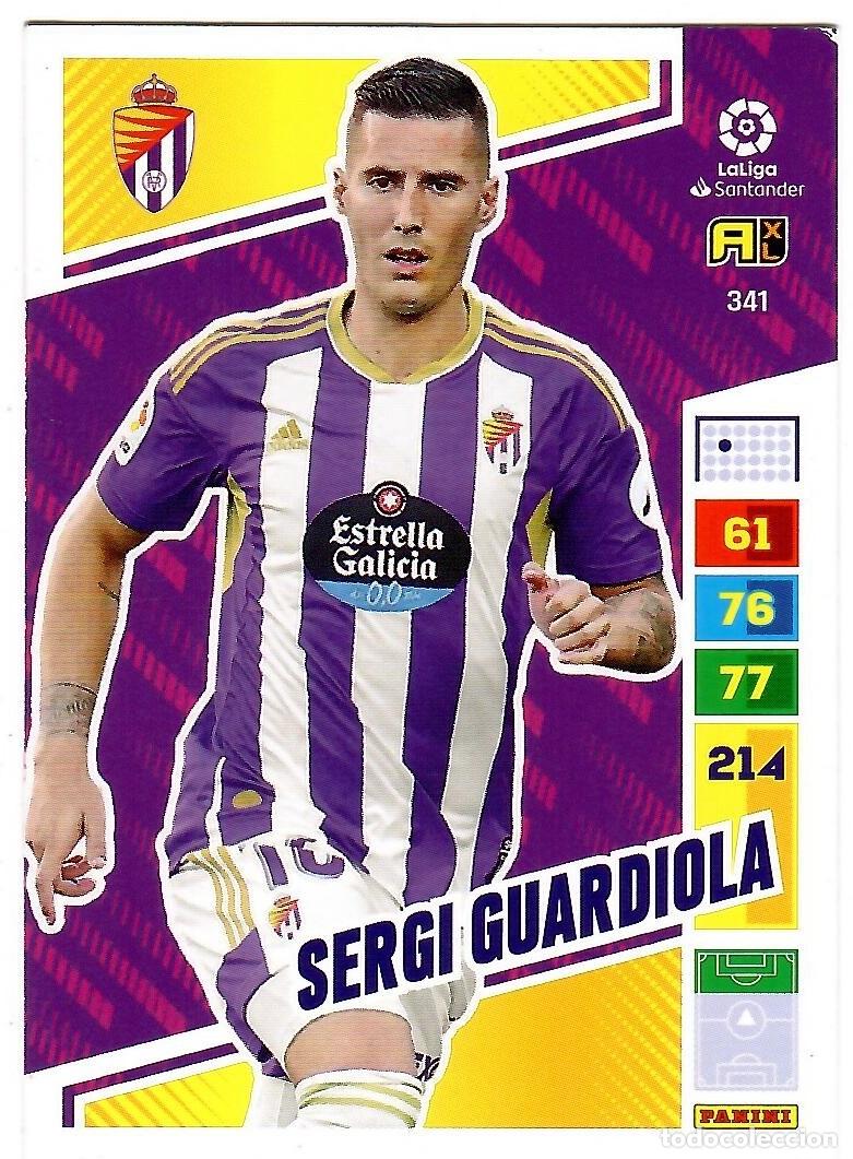 Cromos de f&uacute;tbol: Sergi Guardiola (Valladolid), n&ordm; 341: Cromo del album de futbol Adrenalyn 2022-23