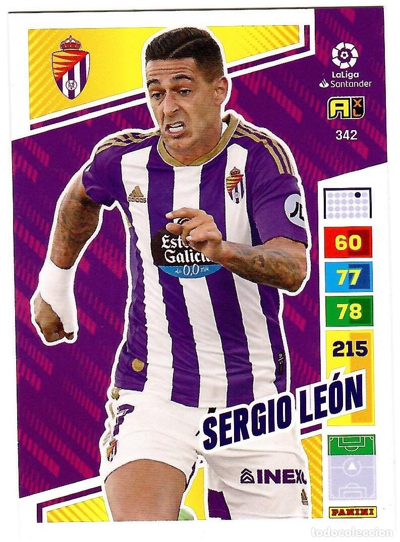 Cromos de f&uacute;tbol: Sergio Leon (Valladolid), n&ordm; 342: Cromo del album de futbol Adrenalyn 2022-23