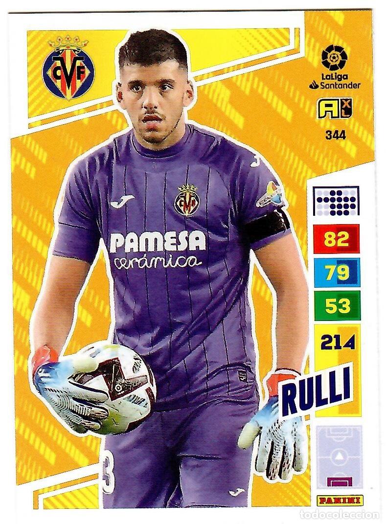 Cromos de f&uacute;tbol: Rulli (Villarreal), n&ordm; 344: Cromo del album de futbol Adrenalyn 2022-23