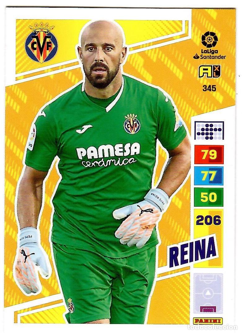 Cromos de f&uacute;tbol: Reina (Villarreal), n&ordm; 345: Cromo del album de futbol Adrenalyn 2022-23