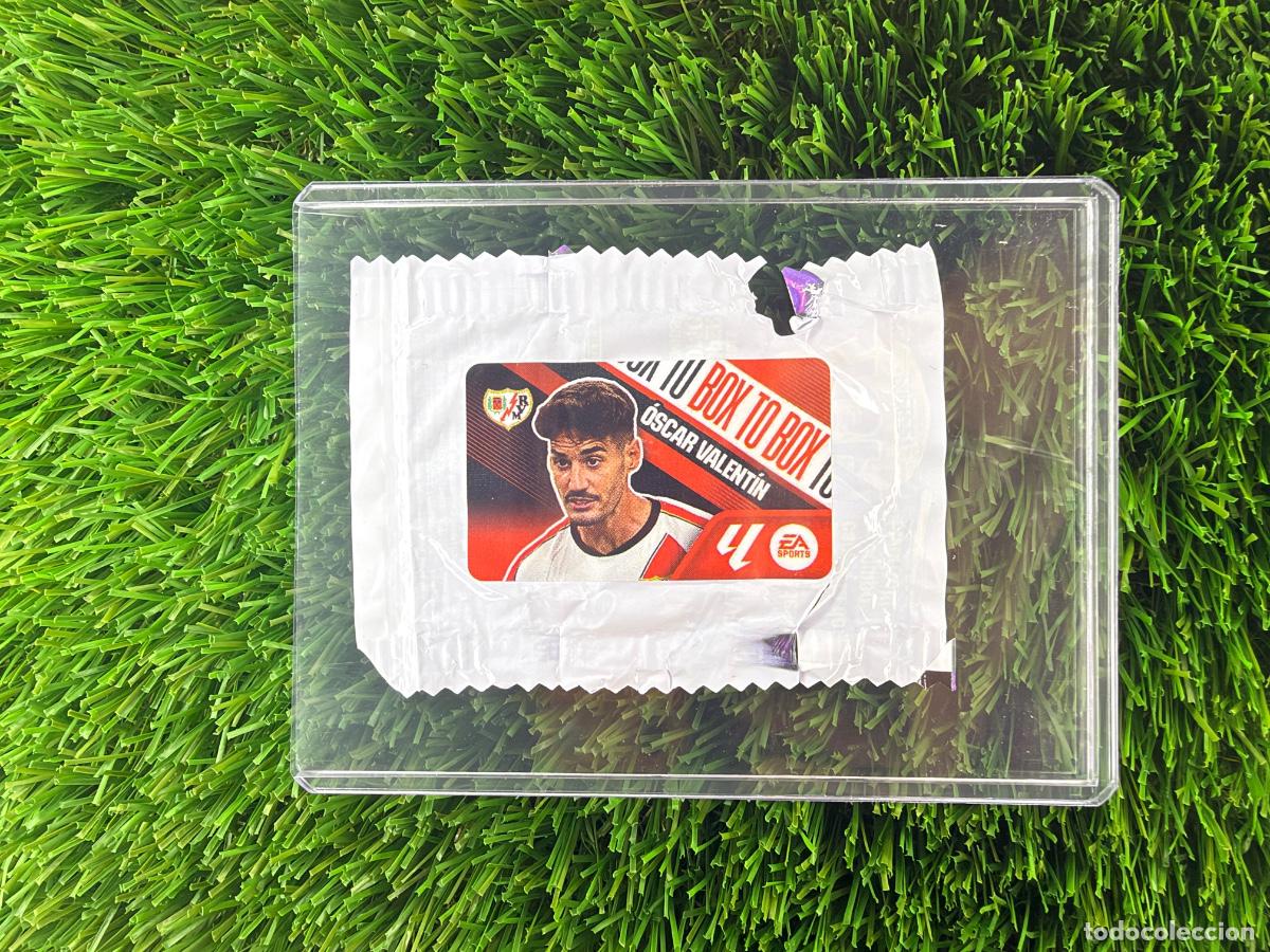 Cromos de f&uacute;tbol: &Oacute;scar Valent&iacute;n Box to Box Rayo Vallecano Chicles Liga 26 27