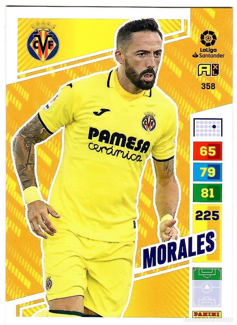 Cromos de f&uacute;tbol: Morales (Villarreal), n&ordm; 358: Cromo del album de futbol Adrenalyn 2022-23