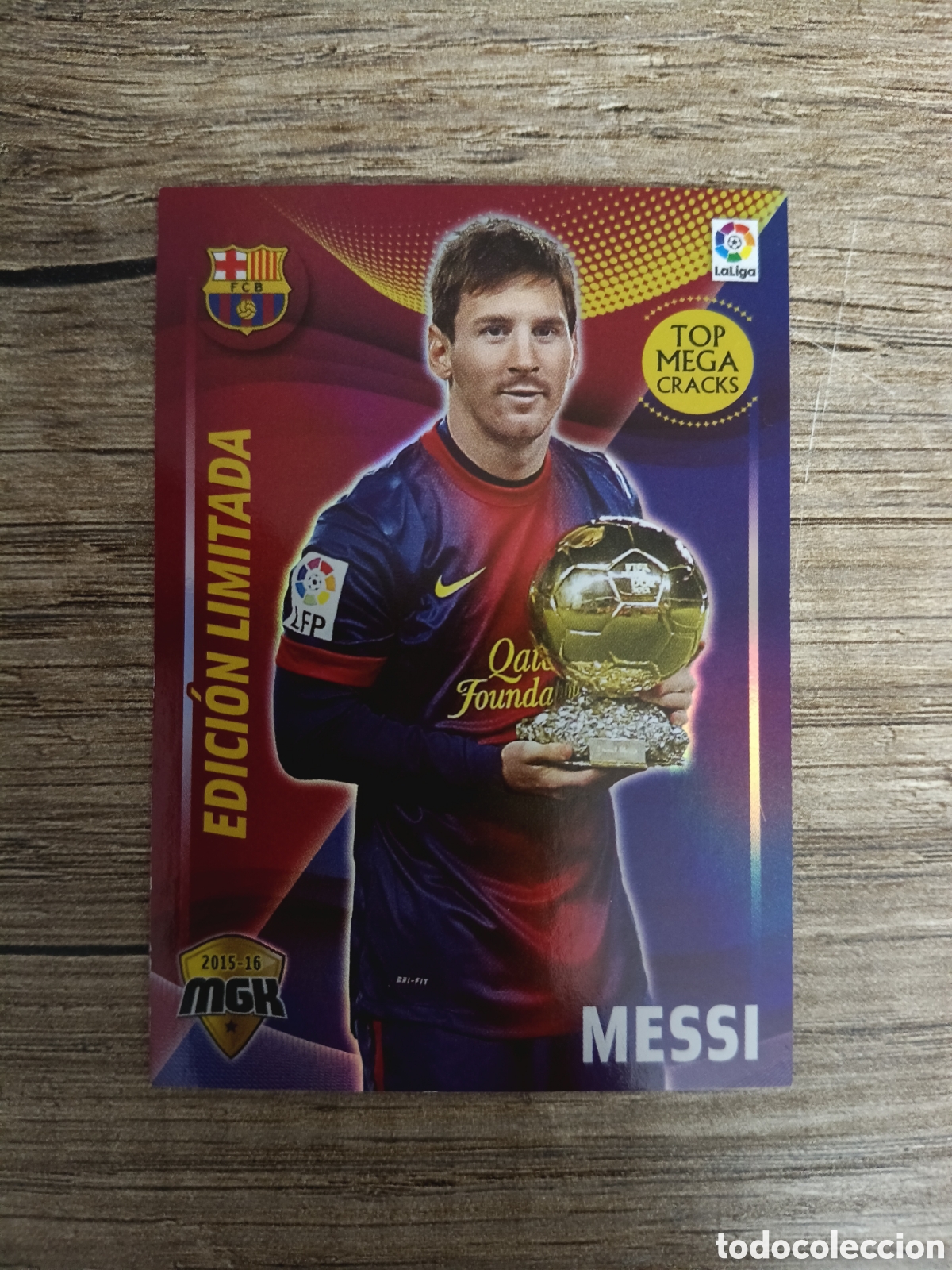 Cromos de f&uacute;tbol: MEGACRACKS 15/16 N&deg; 72 B F.C BARCELONA LIONEL MESSI