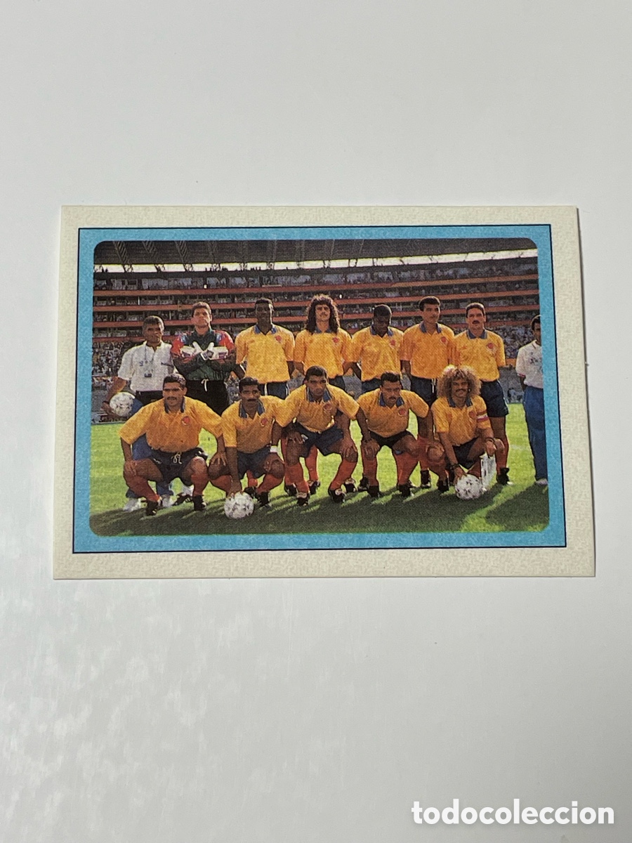 Cromos de f&uacute;tbol: Alineaci&oacute;n Colombia Mundial USA 94 Ed. Estadio #124