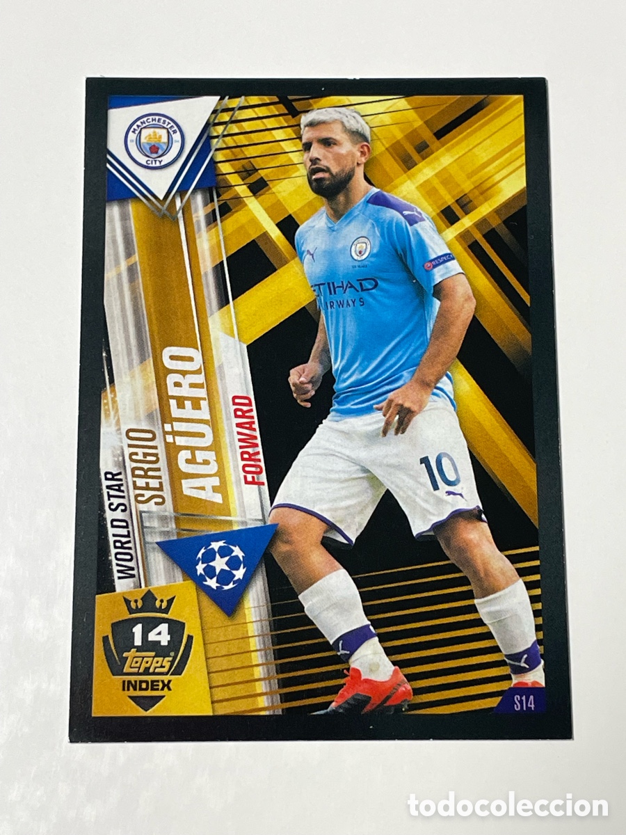 Cromos de f&uacute;tbol: Kun Ag&uuml;ero Manchester City Topps Match Attax 2019/20 #S14