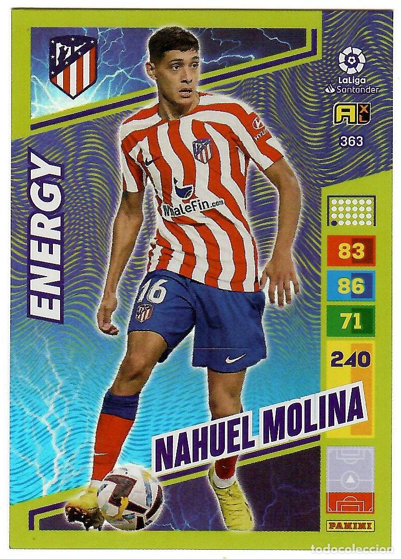 Cromos de f&uacute;tbol: Nahuel Molina (Energy), n&ordm; 363: Cromo del album de futbol Adrenalyn 2022-23