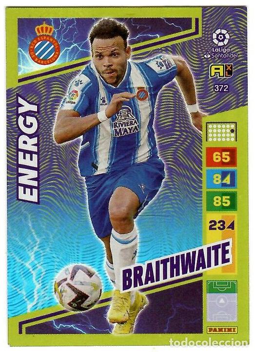 Cromos de f&uacute;tbol: Braithwaite (Energy), n&ordm; 372: Cromo del album de futbol Adrenalyn 2022-23