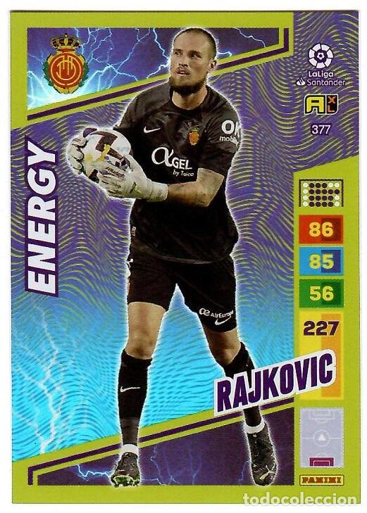 Cromos de f&uacute;tbol: Rajkovic (Energy), n&ordm; 377: Cromo del album de futbol Adrenalyn 2022-23
