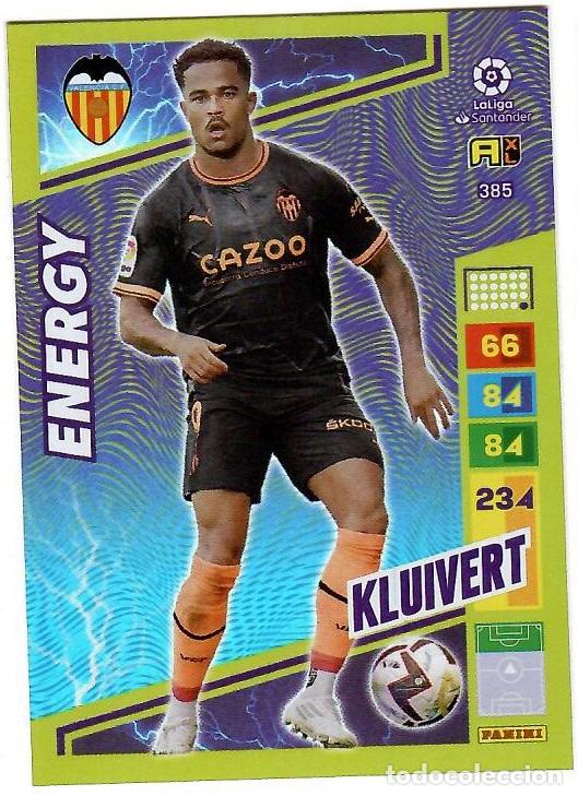 Cromos de f&uacute;tbol: Kluivert (Energy), n&ordm; 385: Cromo del album de futbol Adrenalyn 2022-23