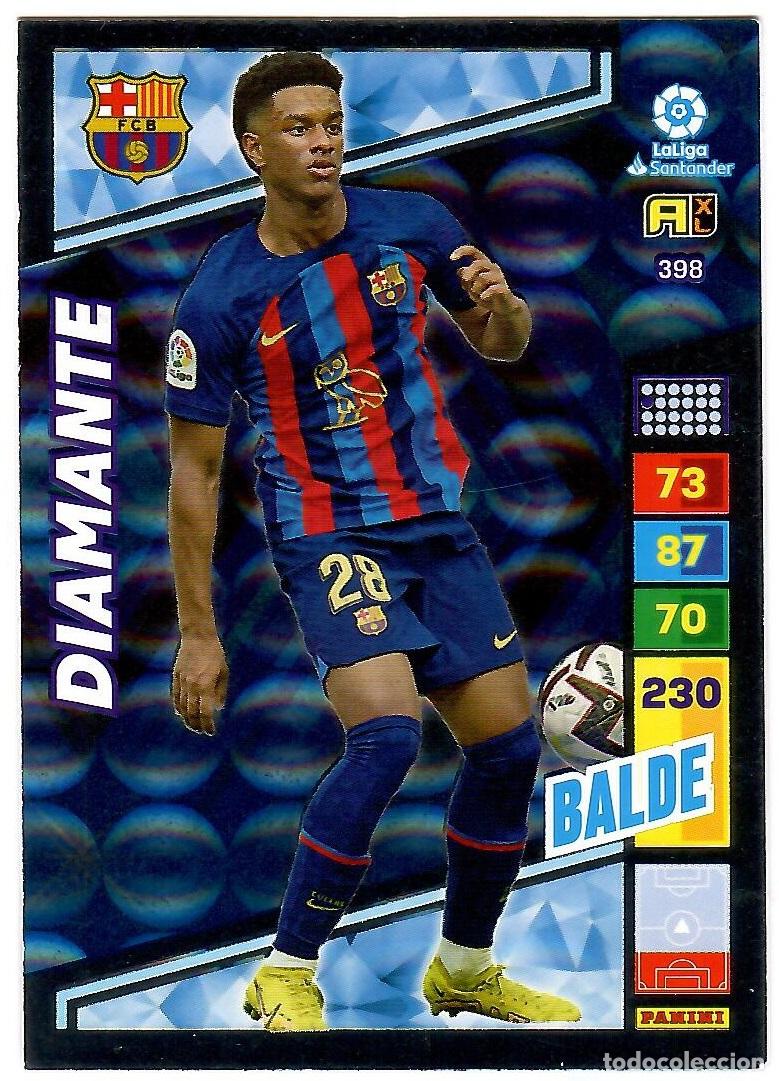 Cromos de f&uacute;tbol: Balde (Diamante), n&ordm; 398: Cromo del album de futbol Adrenalyn 2022-23