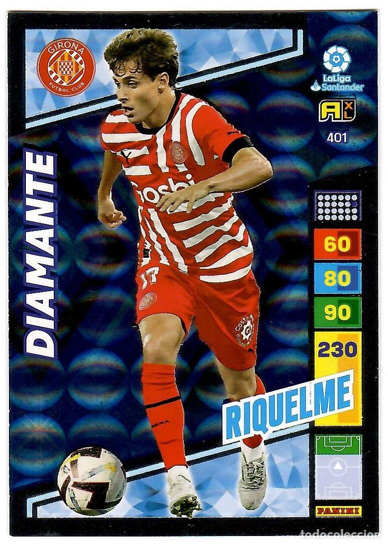 Cromos de f&uacute;tbol: Riquelme (Diamante), n&ordm; 401: Cromo del album de futbol Adrenalyn 2022-23