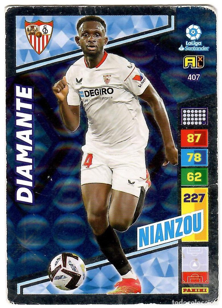 Cromos de f&uacute;tbol: Nianzou (Diamante), n&ordm; 407: Cromo del album de futbol Adrenalyn 2022-23