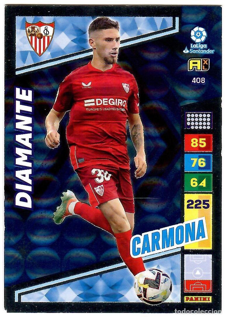 Cromos de f&uacute;tbol: Carmona (Diamante), n&ordm; 408: Cromo del album de futbol Adrenalyn 2022-23