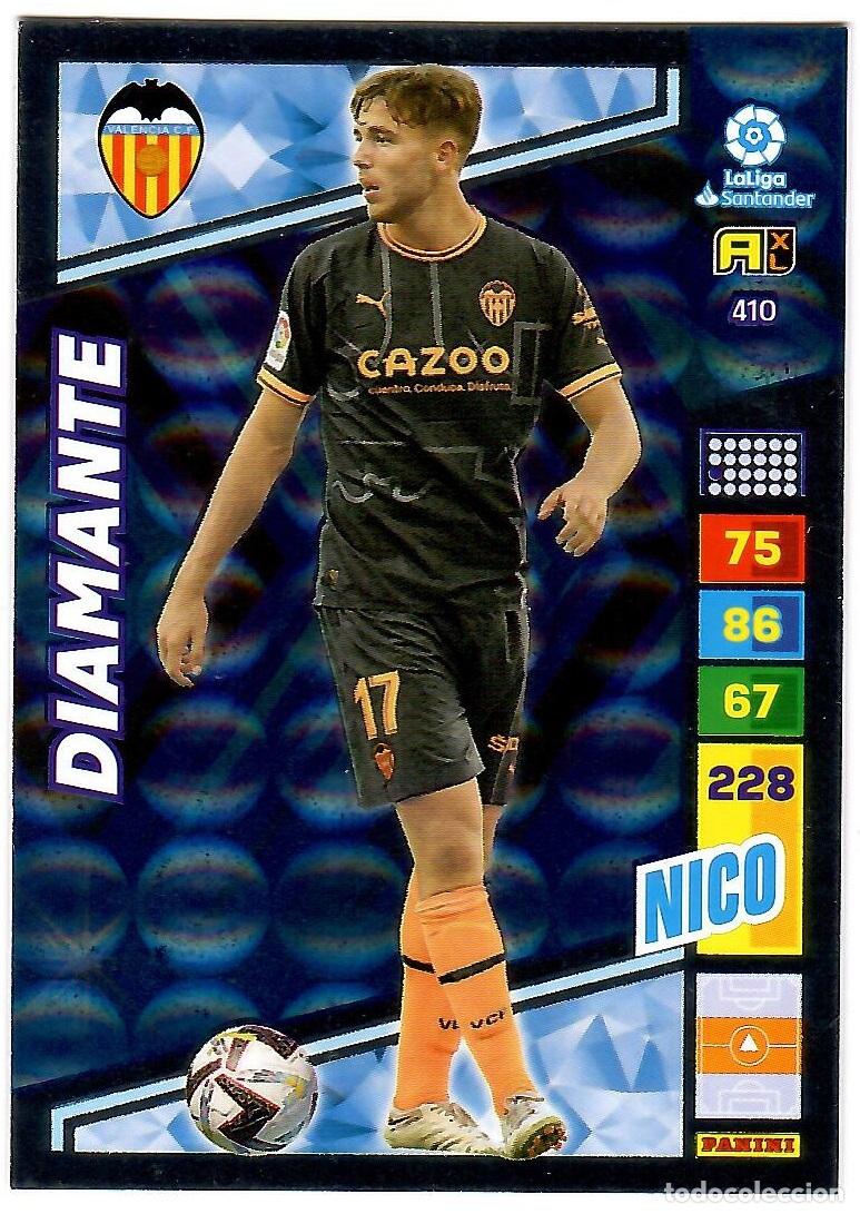 Cromos de f&uacute;tbol: Nico (Diamante), n&ordm; 410: Cromo del album de futbol Adrenalyn 2022-23
