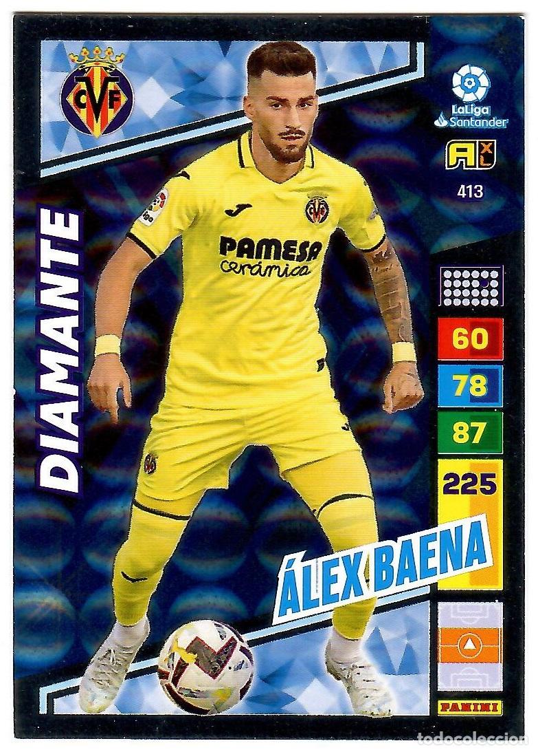 Cromos de f&uacute;tbol: Alex Baena (Diamante), n&ordm; 413: Cromo del album de futbol Adrenalyn 2022-23