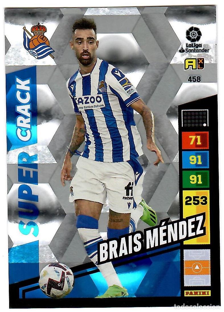 Cromos de f&uacute;tbol: Brais Mendez (Super Crack), n&ordm; 458: Cromo del album de futbol Adrenalyn 2022-23