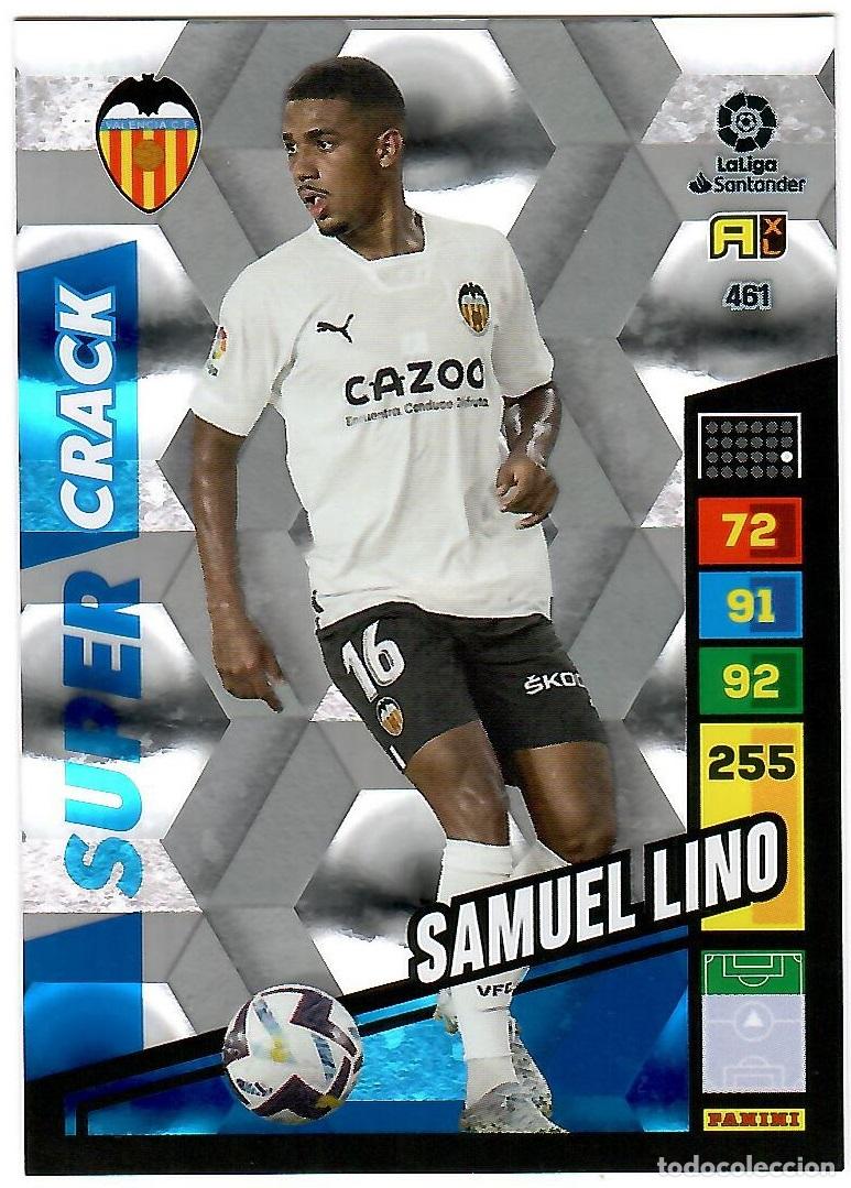 Cromos de f&uacute;tbol: Samuel Lino (Super Crack), n&ordm; 461: Cromo del album de futbol Adrenalyn 2022-23