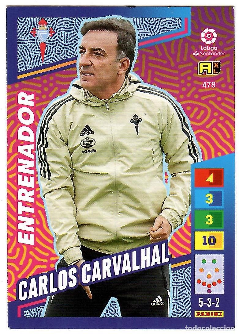 Cromos de f&uacute;tbol: Carlos Carvalhal (Entrenador), n&ordm; 478: Cromo del album de futbol Adrenalyn 2022-23