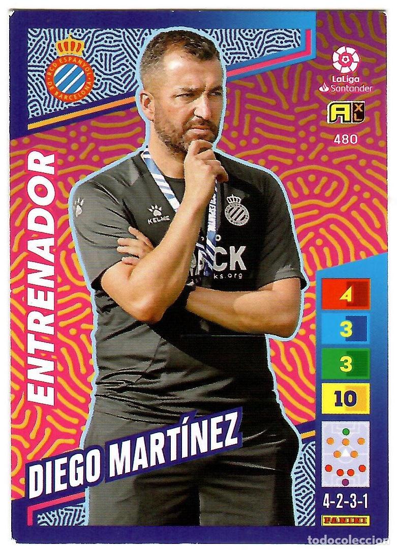 Cromos de f&uacute;tbol: Diego Martinez (Entrenador), n&ordm; 480: Cromo del album de futbol Adrenalyn 2022-23