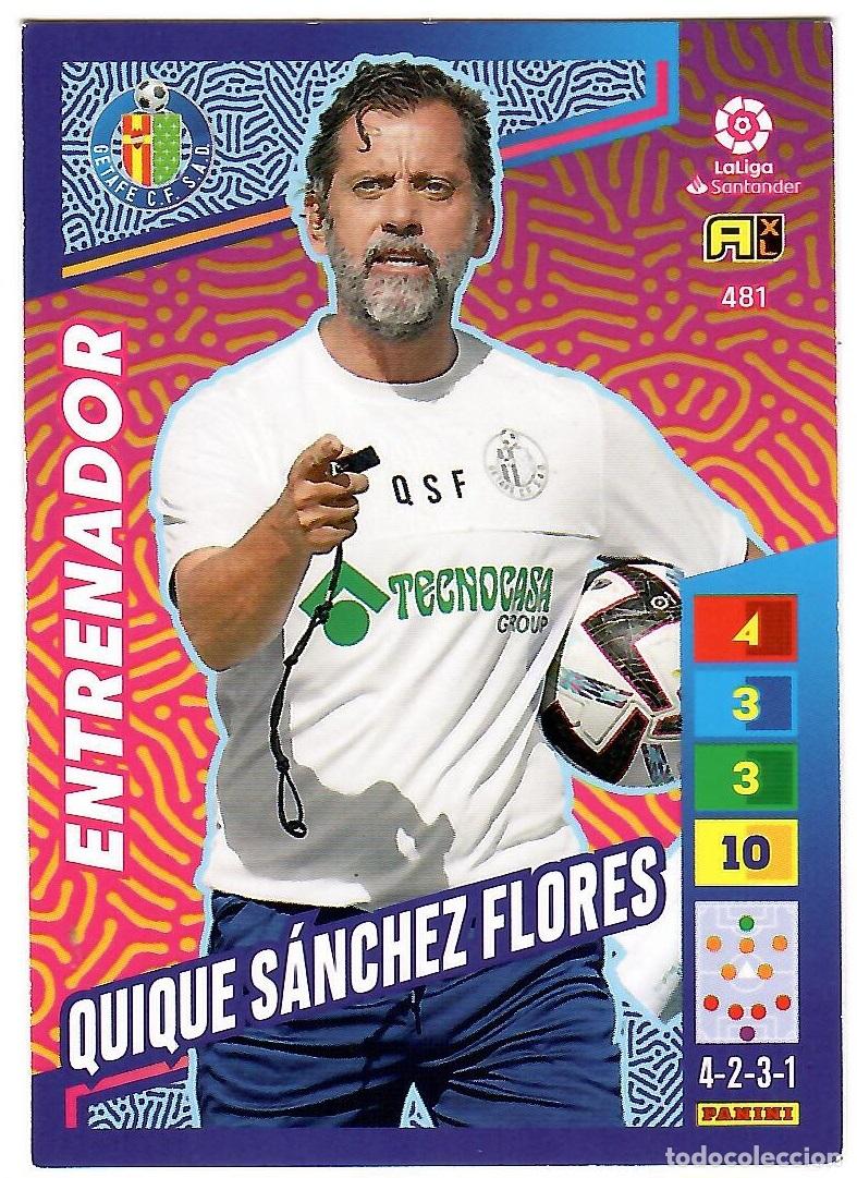 Cromos de f&uacute;tbol: Quique Sanchez Flores (Entrenador), n&ordm; 481: Cromo del album de futbol Adrenalyn 2022-23